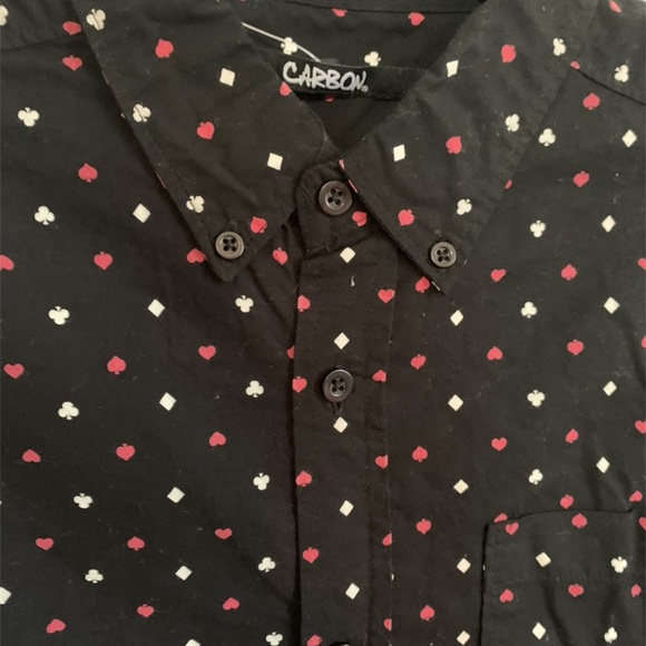 Carbon Card Print Button Down 🥳🛍Host Pick🛍🥳 - Picture 2 of 4